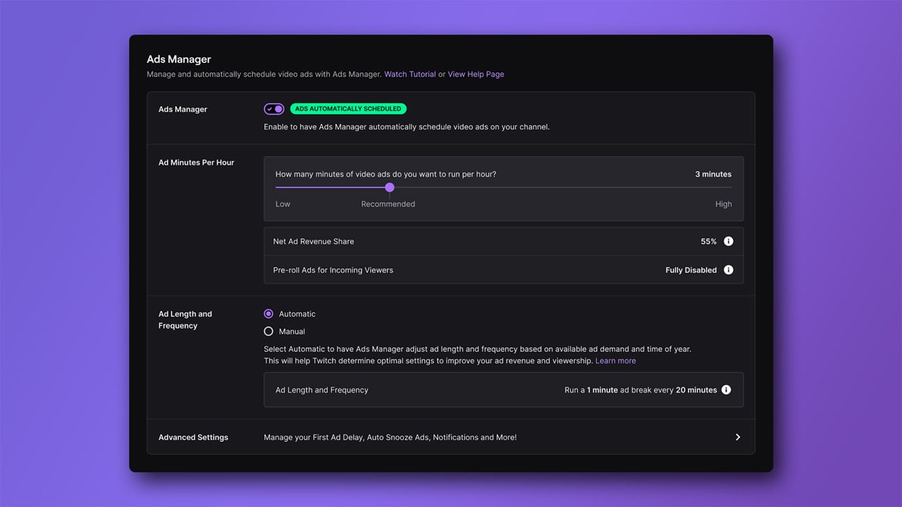 Twitchs New Ads Manager