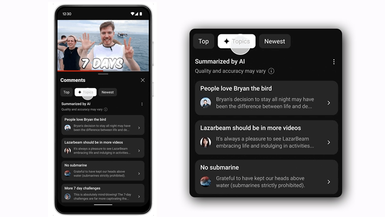 YouTube Experiments with New AI Features YouTube Experiments with New AI Features