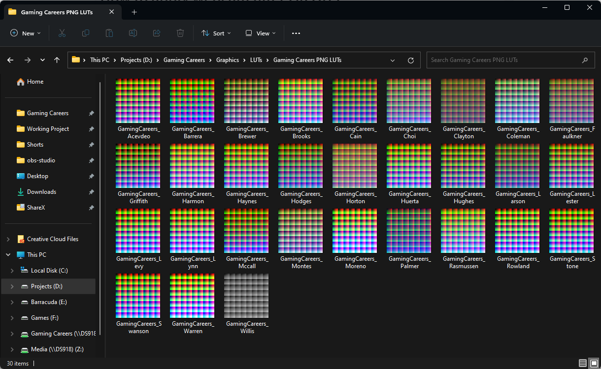 Gaming Careers LUT Pack - 30 Free Webcam Filters